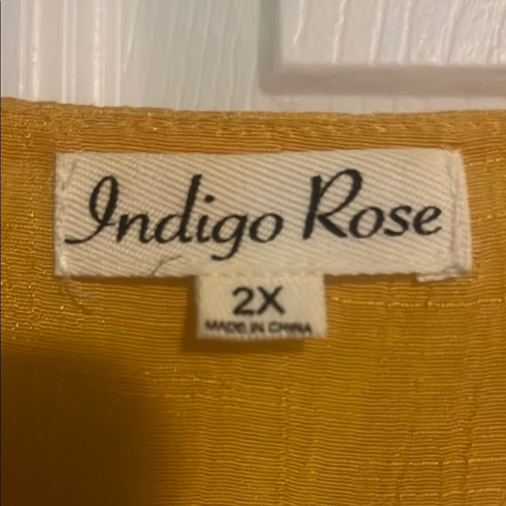 Indigo Rose Mustard Yellow Top